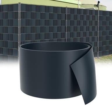 XMTECH 30x Premium Hart-PVC Sichtschutzstreifen für Doppelstabmatten Anthrazit,Sichtschutz für den Zaun, Balkon gartenzaun sehr stabil, 2,5m x 19cm