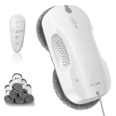 iDEEBO E300A Fensterputzroboter, 6000 Pa Fensterroboter mit Automatische 2-Fach Sprühsystem, Intelligenter Navigation und Kantenerkennung geeignet für Innen- und Außenfenster, Glas, Fliesen