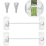 Oruiiju Safety Lock for Cupboards and Windows for Kids with Strong Adhesive or Screw Fixing, Suitable for Window and Refrigerator, Cupboard, Drawer, Washing Machine, Cupboard etc
