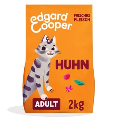 Edgard & Cooper Katzenfutter, Trockenfutter für Katzen, (Huhn, 2kg), Getreidefrei, voll von frischem Fleisch und natürlichen Zutaten, geeignet für sterilisierte und aktive Katzen