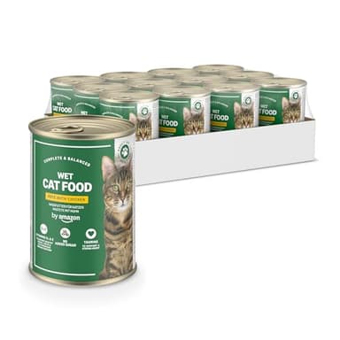 by Amazon Getreidefreies Katzennassfutter, Dose, Pastete Huhn, 12 x 400 g