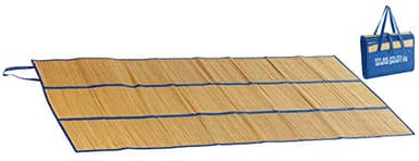 PEARL beach Faltbare Bast-Strandmatte mit Tragegriffen, 180 x 90 cm