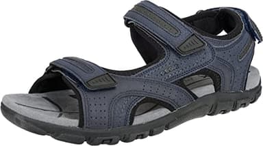 Geox Herren Uomo Strada SANDALS, Navy Dk Grey, 43 EU