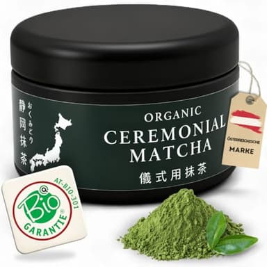myMatcha Bio Ceremonial Grade Matcha Pulver – 30g – reiner Grüntee aus Shizuoka, Japan – erste Ernte, traditionell steinvermahlen, 100% Bio-Qualität (AT-BIO-301) - Premium Edition