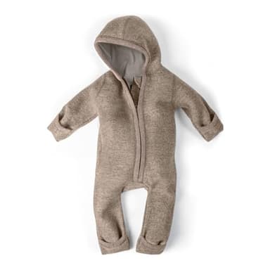 Ehrenkind® WALKOVERALL | Baby Wollwalk-Overalls aus Merino Schurwolle mit Reißverschluss | Walk Wolle Woll-Anzug für Kleinkind und Baby | Beige Gr. 50-56