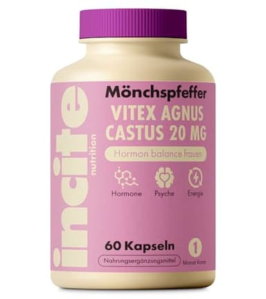 Mönchspfeffer hochdosiert | Hormon Balance für Frauen mit Agnus Castus, Ingwer & Safran | 60 Kapseln zur Unterstützung von PMS, Zyklus & Wechseljahren | Vegetarisches Nahrungsergänzungsmittel