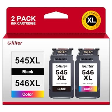 Glliter 545XL 546XL Multipack für Canon Druckerpatronen 545 546 für Canon 545 XL Schwarz und Farbe Kompatibel mit Canon PIXMA TS3355 Patronen für Canon PIXMA TS3350 TS3450 TS3150 MX495 (Multipack)