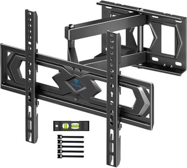 PERLESMITH TV Wandhalterung, Schwenkbare Neigbare TV Halterung für 26-60 Zoll Flach & Curved Fernseher bis zu 40kg, Wandhalterung Fernseher max.VESA 400x400mm