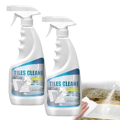 2 Stück Fliesenreiniger fliesenreiniger extra stark fugenreiniger bad Tile Cleaner Spray Geeignet zum Entfernen von Schmutz aus Küche Badezimmerwaschbecken Fliesenwänden