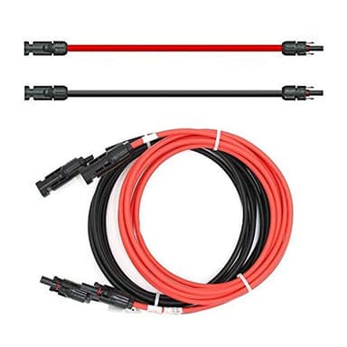 SOLARTRONICS Verlängerungskabel 6mm² inkl. Solarstecker 2x10m - PV Kabel H1Z2Z2-K beidseitig rot/schwarz - Photovoltaik Kabel mit Stecker - Solarkabel für PV Solaranlage - Made in Germany