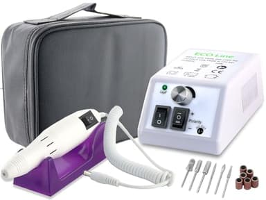 Fusspflegegerät zur Fußpflege als Pediküre Schleifgerät. Einfache Maniküre für zu Hause mit 20.000 Umdrehungen pro Minute. Einsteiger Set mit hygienischer Tasche