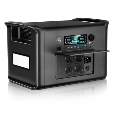 CTOLITY AP2000 Tragbare Powerstation, 2048Wh Solargenerator 220V/2000W (Spitze 2600W) mit Schnellladung, LiFePO4 Akku 6000 Zyklen, Solargenerator für Outdoor, Camping, Wohnmobil, Notfälle, Reisen