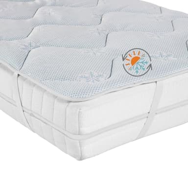 sleepling Matratzenauflage Cool 180 x 200 cm, kühlender Matratzenschoner, Auflage für Matratze mit kühler und Warmer Seite, waschbar, Made in EU