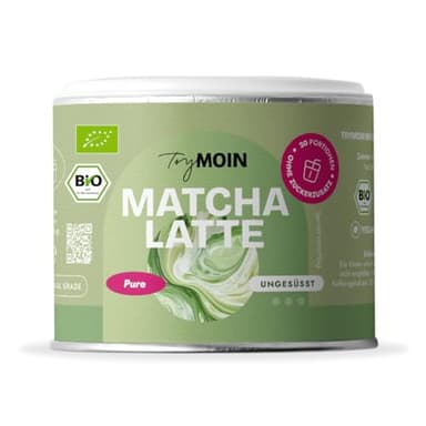 TryMOIN - Bio Ceremonial Grade Matcha Pulver aus Japan - Erste Ernte - Für Iced Matcha Latte, Matcha Tee, vegan, zuckerfrei, leicht löslich - 20 Portionen