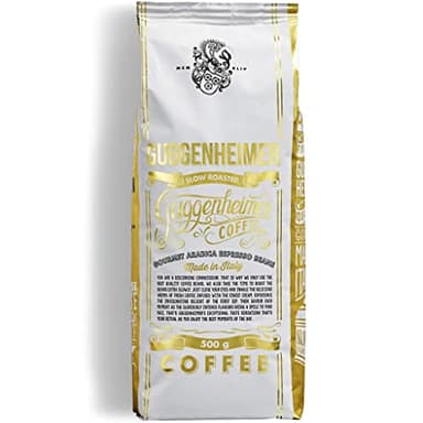 GUGGENHEIMER COFFEE | Kaffeebohnen 2kg | Gourmet Arabica |Extra langsam geröstet | wenig Bitterstoffe | Feinste Crema | Bester Espresso für Vollautomaten | 4 x 500 g