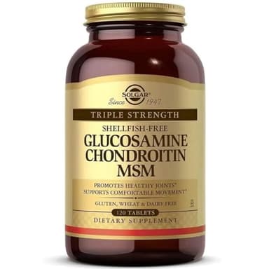 Solgar | Glucosamine Chondroitin MSM | dreifache Stärke | 120 Tabletten | vegan und glutenfrei