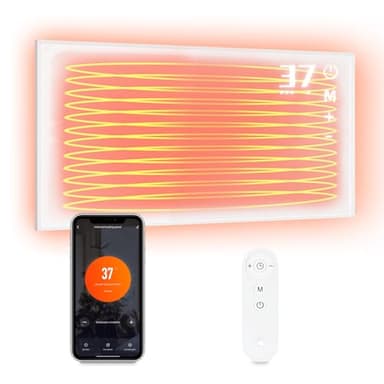 Mursche Infrarot Wandheizung Infrarotheizung 450W - Thermostat Heizung Elektrisch Infrarotheizung Standgerät mit Fernbedienung Elektroheizung Energiesparend mit Elektroheizkörper Wandmontage APP WiFi