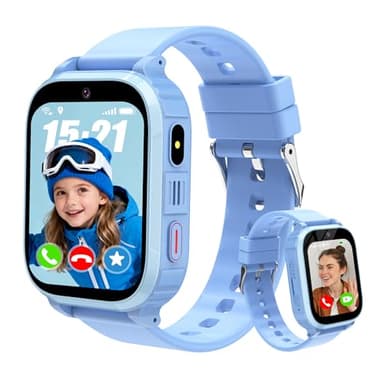YEDASAH 4G Smartwatch Kinder, Videoanruf Kinderuhr mit GPS und Telefon, Smartwatch für Kinder mit Spiele, Schulmodus, Kamera, SOS, IP68 Wasserdicht, Wecker, Jungen und Mädchen