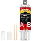 Metallkleber 40+40g, Metallkleber extra stark, flüssigmetall hitzebeständig Geeignet für die Reparatur von Oberflächenrissen und -ausbrüchen in Metall, Keramik, Edelstahl, Kunststoff, Holz (80g)