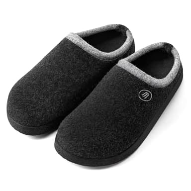 RUYI Filzpantoffeln Damen Herren Hausschuhe Winter Slipper Warme Filz Pantoffeln mit Fußgewölbeunterstützung & Rutschfeste Sohle für Drinnen und Draussen