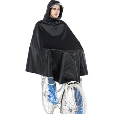Gerhannery Fahrrad Regenponcho mit Kapuze, wasserdichter Regenponcho für Damen und Herren, Rad- und Wanderungsmütze