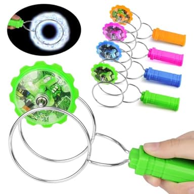ABOHU Leuchtender Kreisel, 4 Stück Gyro-Rad Spinner Spielzeug, Magnetischer Leuchten Spinning Gyro, Schwerkraft trotzen, Magnetisches Kreisel Fidget Spielzeug für Kinder