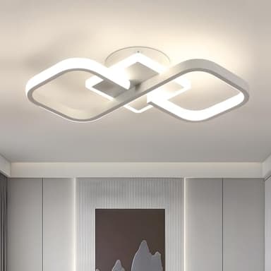 Comely LED Deckenleuchte, 36W 4000LM Quadratische Deckenlampe Modern, 4500K Neutralweiß Deckenbeleuchtung LED Acryl für Wohnzimmer Schlafzimmer Esszimmer Flur Küche, Weiß