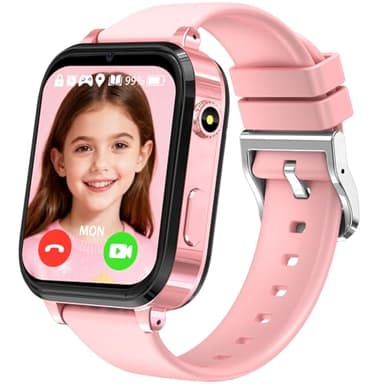 clleylise Smartwatch Kinder, Kinder Smartwatch mit GPS, Telefon, Videoanruf, Voice Chat, SOS, Schulmodus, Schrittzähler, Wecker, Kinderuhr für Mädchen und Jungen 5-18 Jahren