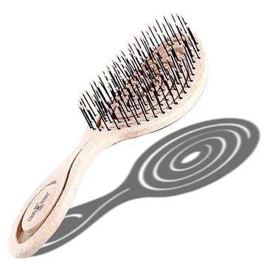 Chiara Ambra Haarbürste ohne Ziepen - Bürste für Damen und Herren - Entwirrbürste auch für Locken & Lange Haare - Detangler Bürste Haarbürsten - Beige