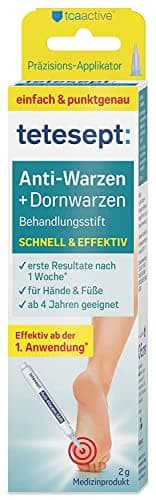 tetesept Anti-Warzen und Dornwarzen Behandlungsstift - Zur Behandlung von Warzen und Dornwarzen an Händen und Füßen - Schneller und effektiver Stift gegen Warzen - 1 x 2 g