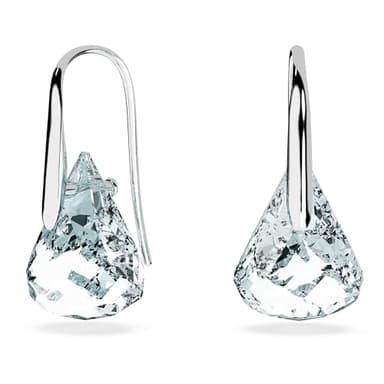 Swarovski Lunar Drop-Ohrhänger, Blau, Rhodiniert