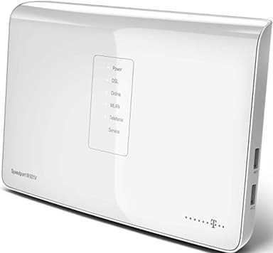 Deutsche Telekom Speedport W 921V Router (Sicherheitsalgorithmus: WPA2, ISDN-Anschluss), Weiß