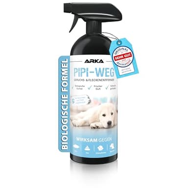 Enzymreiniger Hundeurin 750 ml – extrem stark gegen Hundepipi, Uringeruch und Flecken – biologisch, tierfreundlich, geruchsneutral – für Sofa, Teppich, Textilien, Auto, Hundebett & Boden – PIPI-Weg