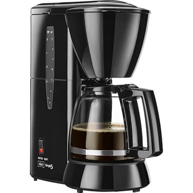 Melitta Single 5 – kleine Filterkaffeemaschine mit Glaskanne, für bis zu 5 Tassen Kaffee, in Schwarz