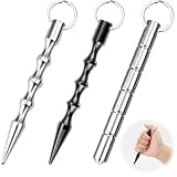 3 Stk Schlüsselanhänger Set Schlagring Selbstverteidigung Kubotan Selbstverteidigung Waffen Legal Frauen Self Defense Weapons Keychain Verteidigungs Waffen Selbstschutz für Frauen Notfallhammer Abwehr