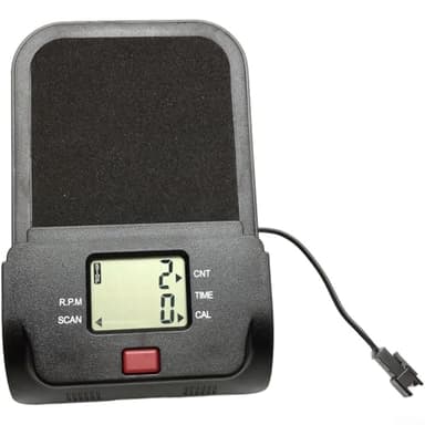 SMZhomeone Rudergerät Zähler Meter mit 2-poligem SM-Anschluss und LCD-Display, Zeitzähler Kalorienverfolgung, Handyhalter-Befestigung, für Ruder- und Treppenausrüstung (Schwarz)