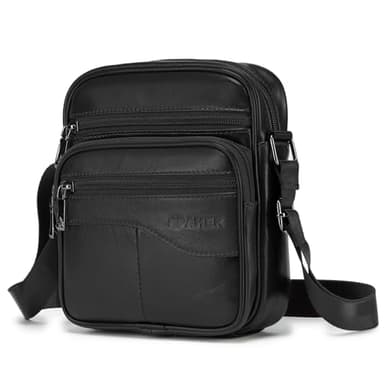 SPAHER - Umhängetasche für Herren, Messenger-Tasche, aus Echtleder, kleine Umhängetasche, für Herren, Handtasche, Business, Vintage, gebrauchte Rucksäcke, multifunktionale Taschen, Reisetaschen