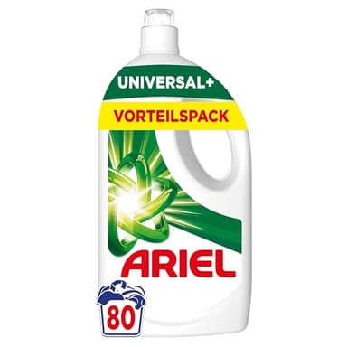 Ariel Flüssigwaschmittel, 80 Waschladungen Universal+ Waschmittel, Kraftvolle Fleckentfernung In Nur 1 Waschgang, Selbst Bei Kaltwaschzyklen