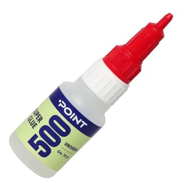 Point 500 Sekundenkleber Extra Stark – Sekundenschnelle Verklebung in Profiqualität für Kunststoff, Metall, Holz, Keramik, Gummi, Glas, Leder etc. – Anti-Verstopfverschluss – 30 g