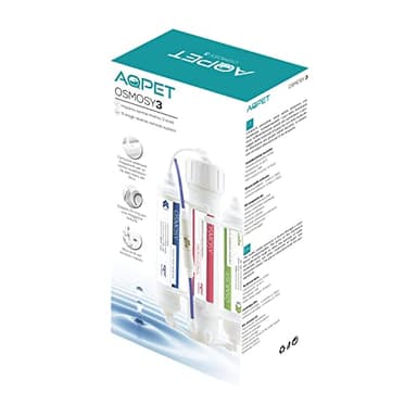 AQPET OSMOSY3 Umkehrosmose-Anlage zur Herstellung von osmotischem Wasser für Aquarium - Membran mit 50 Gallonen (190 Liter) / Tag für Aquarien, Weiß
