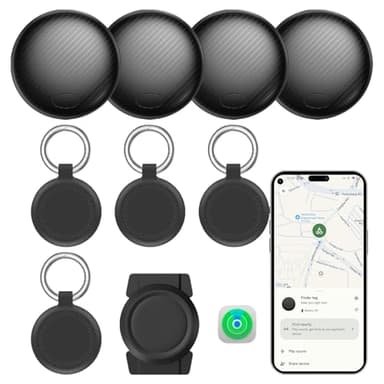 GPS Tracker Auto Ohne ABO für iOS, Magnet Versteckter Tracker für Fahrzeuge Motorrad Kfz, Smart Tag für Apple Air Tags für Gepäck Schlüssel Koffer, Kein ABO Bluetooth Finder für Kinder Hund (4 Pack)