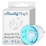 Shelly Plug S MTR Gen3 Weiß, Matter-zertifizierte intelligente Steckdose mit Stromüberwachung und mehrfarbiger LED-Anzeige, iOS Android APP-Fernbedienung, Google Home und Alexa-Zubehör, Timer