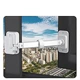 2 x Fenstersicherung Verstellbare Kindersicherung, Selbstklebende Sicherheitsfensterschlösser für Schränke, Gartentor, Schubladen, Backöfen, Kühlschrank für Baby, Kleinkinder, Haustiere