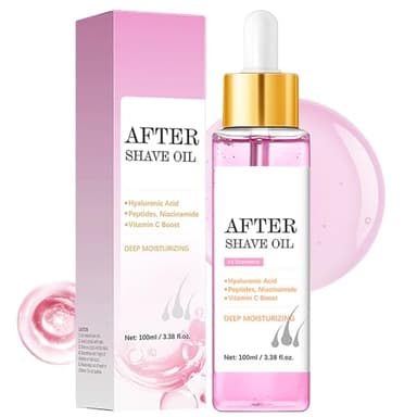 Strawberry After Shave Oil, Truly After Shave Oil Damen mit Hyaluronsäure Und Peptiden, erhindert Eingewachsene Haare & Trockenheit, Sanftes Rasieröl Feuchtigkeitscreme fur face, legs, bikini line