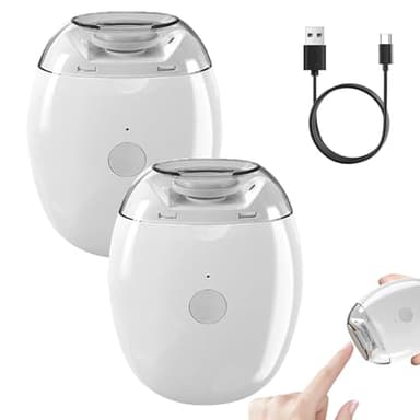 2 Stück Nagelschleifer Elektrisch, Mit Elektrische nagelfeile für LED Licht, 3 Gang Universeller automatischer Nagelschleifer Für Familie für Babys, Kinder, Erwachsene und Senioren