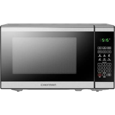 Chefman Mikrowelle 20L 800W 6 Voreinstellungen 10 Leistungsstufen Digitalanzeige Eco-Modus Memory-Funktion Stummschaltung Kinderschutz