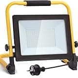 Aigostar LED Baustrahler 100W 8800LM (Ersetzt 880W),LED Arbeitsleuchte mit Stecker,Wasserdichtes Arbeitsscheinwerfer Bauscheinwerfer,für Werkstatt oder Baustelle,Garage, 6500K Tageslichtweiß