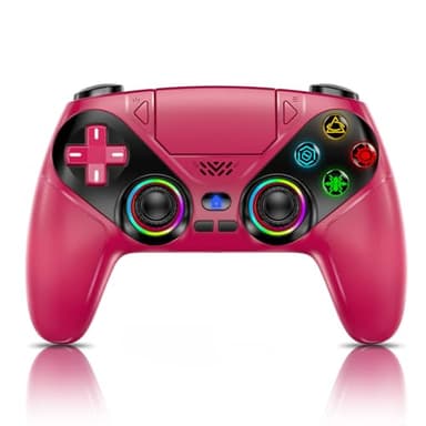 Lapezei RGB Wireless Controller for PS5, Kompatibel mit PS5 Slim/Pro/PC, Gamepad with Rückenpaddel, Touchpad, Dual-Vibration, 6-Achsen-Sensor, Turbo, Makro, Lautsprecher & 3,5mm Audio-Jack