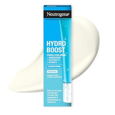 Neutrogena Hydro Boost Augencreme parfümfreie Augen Creme & Augenpflege mit purem Hyaluron bei trockener & empfindlicher Haut , 2 x 15ml