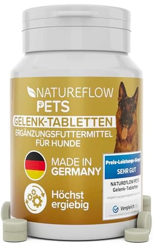 Gelenktabletten Hunde – Test SEHR GUT Made in Germany mit Grünlippmuschel, MSM und Teufelskralle - Keine Kapseln, hohe Akzeptanz Gelenktabletten Hund - 100 Stück